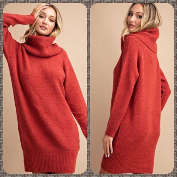 NEW!  OFF THE SHOULDER SWEATER DRESS. - Picture 2 of 2